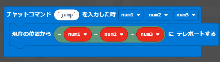 さらに自分でコードを変更して、以下のようにすれば、高さだけでなく横や前後の位置も指定することができるようになります。このようにして、少しずつ自分の好きなように、サンプルコードを改造して、どのような動作をするか試してみると面白いと思います。