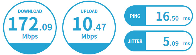 RT-AX55のWi-Fi（5GHz）で接続した場合